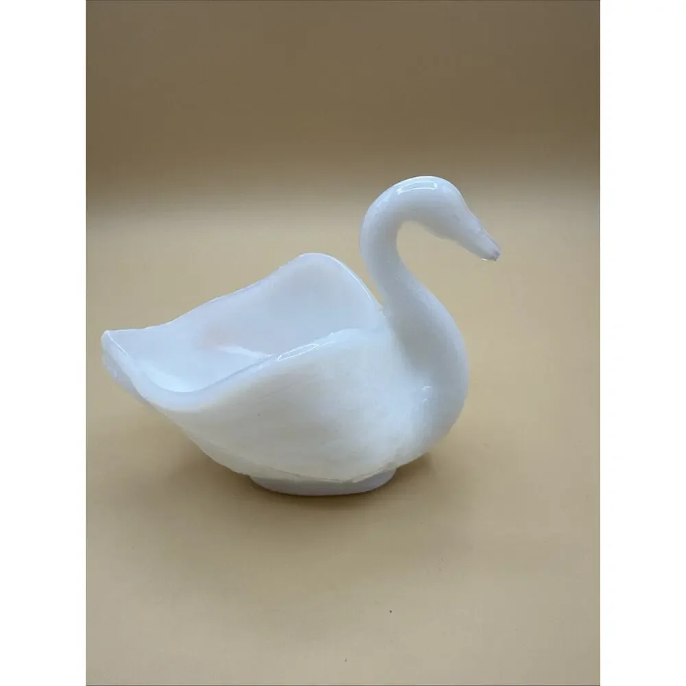 Imperial Milk Glass Swan Salt Dish